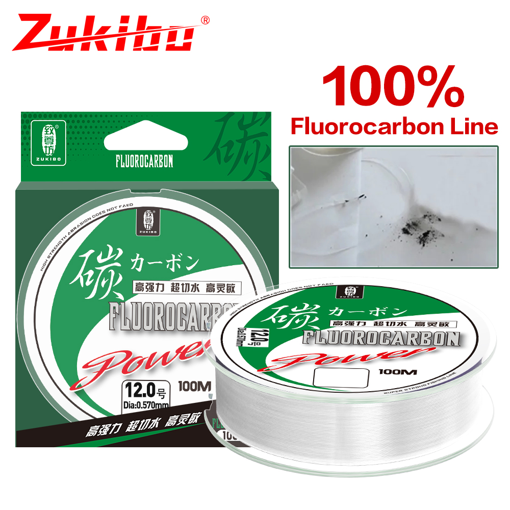 Fluorocarbon Line - ZUKIBO 50m 100m 100% florokarbon olta