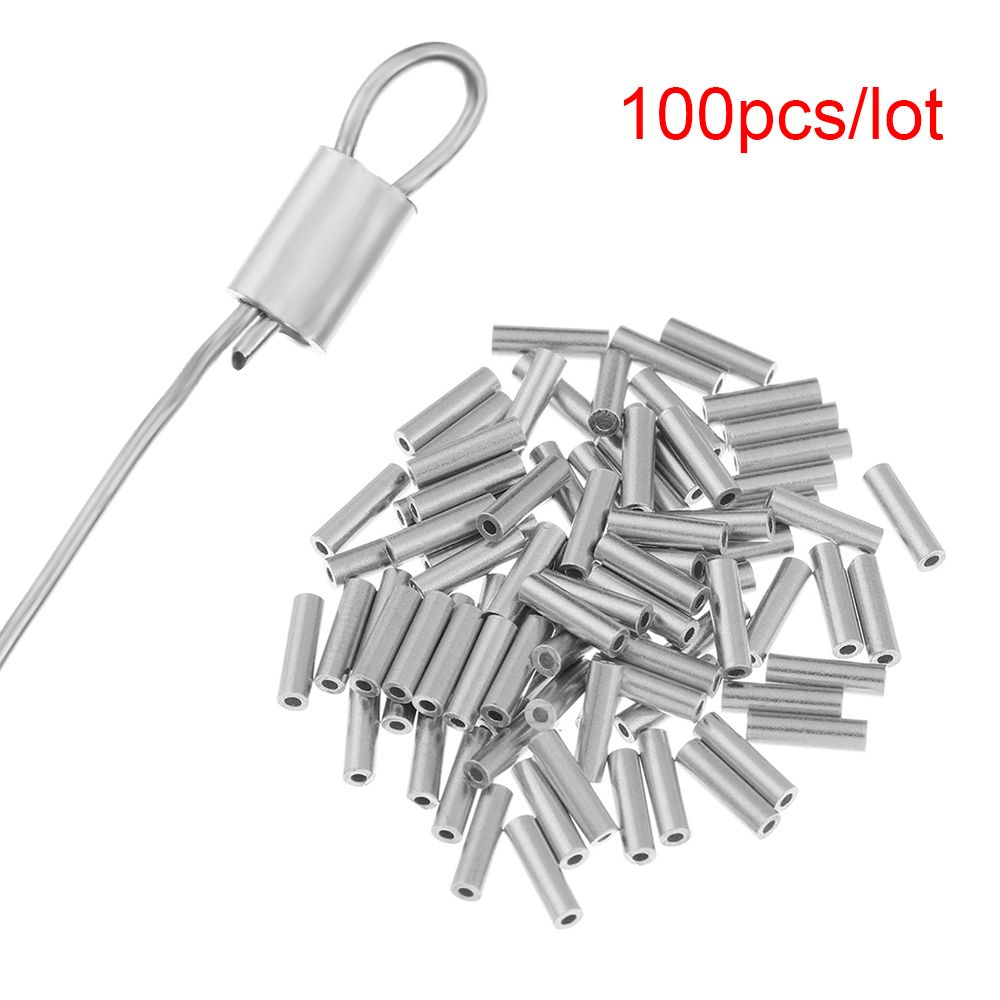 Saltwater Line - 100 adet/grup 0.8mm/1.0mm/1.2mm/1.4mm/1.6mm/1.8mm yuvarlak gerçek alüminyum
