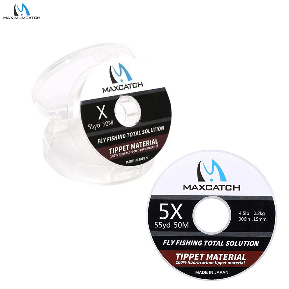 Fluorocarbon Line - MAXCATCH 1PC/2PC Florokarbon Tippet 50M 0X-7X