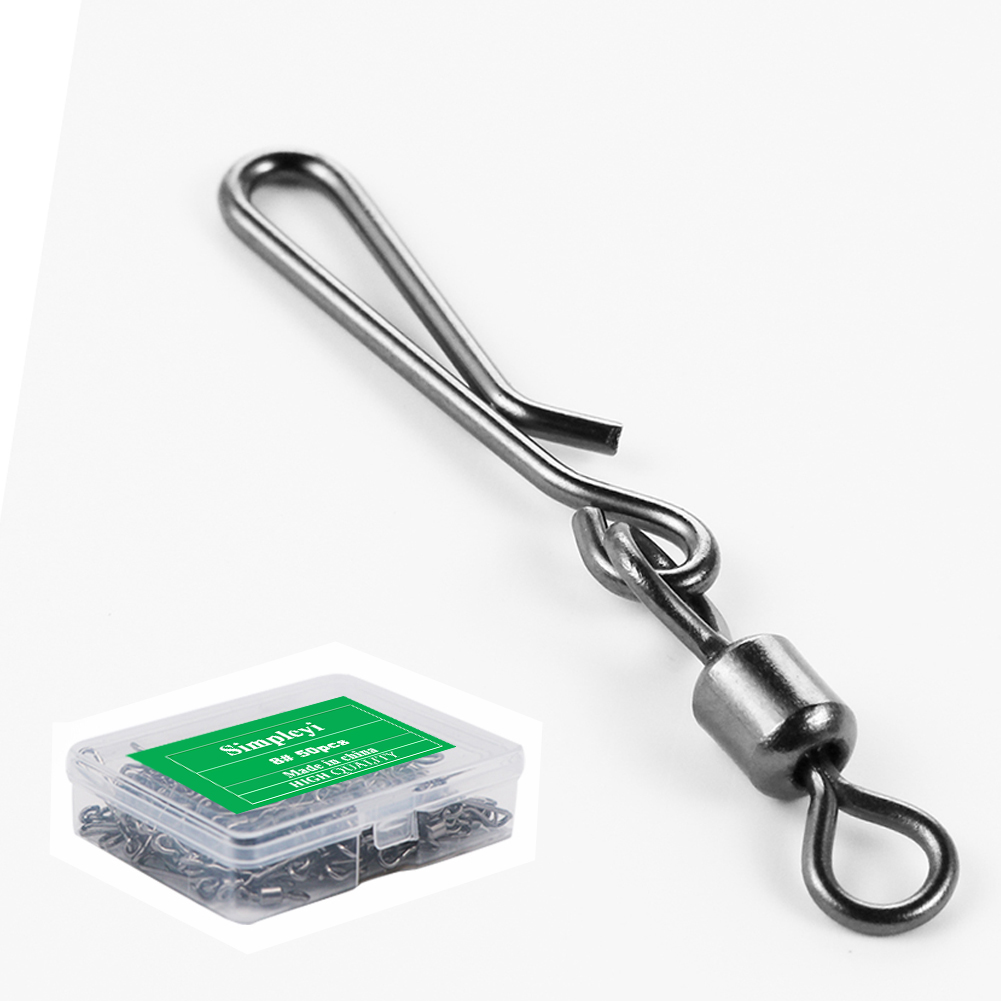 Fishing Line Box - 50 adet kutu fırdöndü asılı Snap