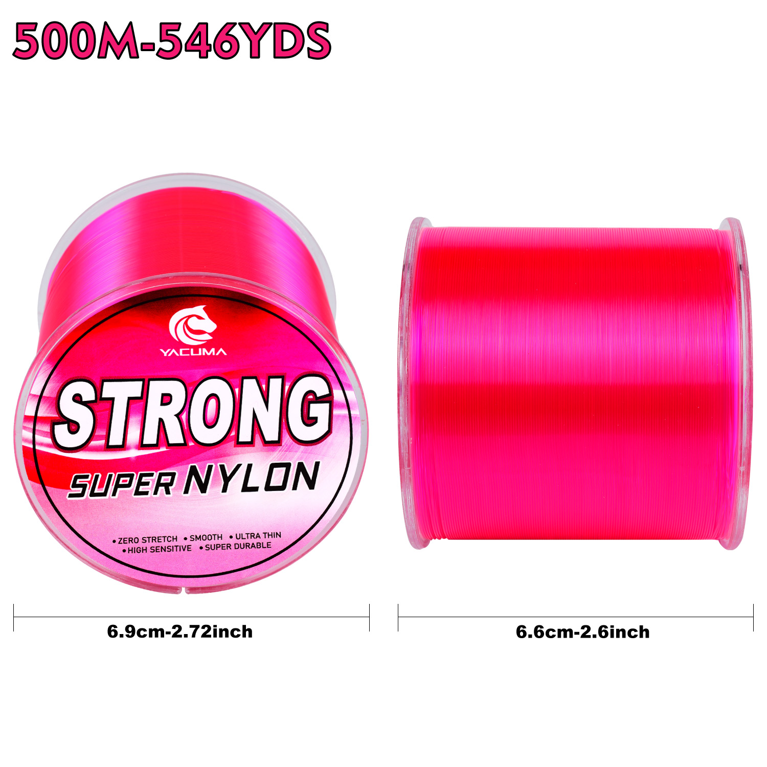 YACUMA 500M-546YDS Güçlü Pembe - Fluorocarbon Line incelemesi ve fiyatı